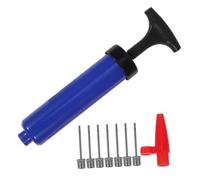 CONGARTENO 9 Pièces Pompe à Air avec Aiguille de Gonflage et Tuyau pour Ballon de Sport Ballon de Foot et Basket Pompe Portable avec Aiguilles et Embout Protection Bleu