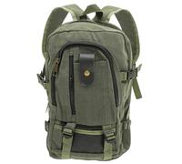 CONGARTENO À Dos Homme Toile Canvas Grand Volume pour École Voyage Randonnée Multifonctionnel Épaule Sportif Casual Vert Militaire