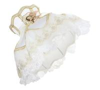 CONGARTENO Abat-jour Format Tissu Dentelle Imprimé Français Style Européen Romantique Remplacement pour Lampe Poser et Lampadaire Design Festonné Rétro avec Perles Ambiance Chaleureuse et