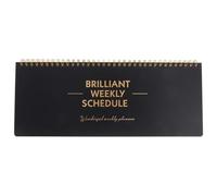 CONGARTENO Agenda Hebdomadaire Anglais à Spirale Planificateur Pratique pour Étudiants Cahier de Gestion Du Portable et Léger pour Bureau et École