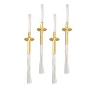 CONGARTENO Ambiance Noël Tube Lampe à Pétrole Alliage 4pcs, Mèche | Coton, Compatibilité, Camping Lantern Use, Wedding Decorations, For Camping Lights And Ritual Butter Lamps