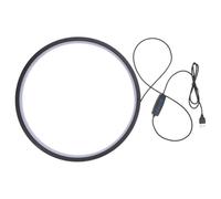 CONGARTENO Anneau Lumineux LED avec Brûleur à Refoulement Fontaine Zen pour Décoration Salon Bureau et Table à Thé Éclairage Couleurs Noir