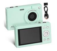 CONGARTENO Appareil Photo Numérique Rétro pour Adolescents avec Zoom Stockage Go Compact et Portable pour Voyages et Débutants Vert