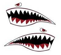 CONGARTENO Autocollant PVC Motif Dents de Requin Décoratif pour Kayak et Bateau Gonflable Adhésif Résistant et Facile à Poser sur Surfaces Lisses Décoration Murale Créative pour Chambre et
