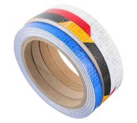 CONGARTENO Autocollants Réfléchissants pour Vélo 4 Rouleaux PVC Solide Blanc Bleu Noir Bande Réfléchissante Avertissement Sécurité Cyclisme Nuit