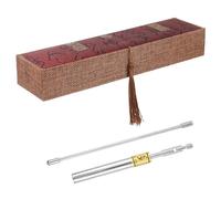 CONGARTENO Baguettes de Sourcier Cuivre pour Feng Shui Tiges Radiesthésie Portables Détecteur Eau Flexible et Détachable avec Étui et Guide Outil Pratique pour Recherche Énergie et Sources