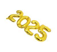 CONGARTENO Ballons Chiffre Aluminium Doré pour Décoration Fête Du Nouvel An Accessoire Party Favor Décoration Plafond Colorée Kit Complet Ballon pour Célébration