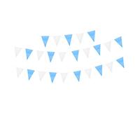 CONGARTENO Banderoles Triangulaires Polyester Bleu et Blanc Décoration Suspendue pour Fête à Thème Fournitures pour Festival Allemand pour et Événements Festifs