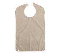 CONGARTENO Bavoir Adulte Imperméable Éponge Gris Protection Repas pour Personnes Âgées Lavable et Confortable pour Domicile et Soins