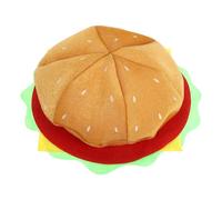 CONGARTENO Béret Burger Jaune Créatif Couvre-Chef de Fête Original Chapeau D’Extérieur Élégant pour Halloween et Soirées à Thème Accessoire Décoratif de Couvre-Chef de Festival Amusant
