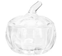CONGARTENO Bocal Verre Transparent Citrouille Petit Format Boîte à Bijoux Bonbonnière Solide pour Snacks et Décorations Dintérieur