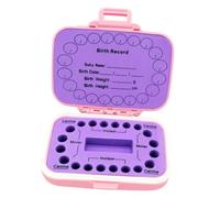 CONGARTENO Boîte à Dents de Lait Garçon Fille Rose Boîte à Souvenirs avec Compartiments Étiquetés pour Dents Cheveux et Cordon Ombilical Coffret Mémoire Garçon Fille Pratique