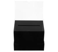 CONGARTENO Boîte à Dons Acrylique avec Serrure Noire Boîte à Suggestions Sécurisée pour Collecte de Fonds Urne de Vote Résistante et Légère Rangement Sûr pour Billets