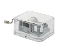 CONGARTENO Boîte à Musique en Acrylique Transparente à Manivelle Mini Taille Portable Présent d'anniversaire DIY sans Batterie Mécanisme Métallique Solide Accessoire Musical Original et