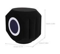 CONGARTENO Bonnette Anti-Vent pour Microphone Professionnel Écran D’Isolation Acoustique en Mousse Absorbante Bleue Optimale du Bruit pour Studio D’Enregistrement Podcast et Chant