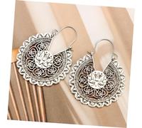 CONGARTENO Boucles Doreilles Vintage Femme Pendantes Géométriques Design Lotus Style Rétro Chic pour Soirée et Usage