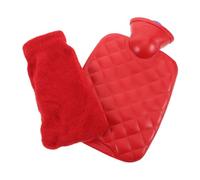 CONGARTENO Bouillotte à Injection D’Eau 800 Ml Rouge Réutilisable - Paquet Chauffant Portable pour Femme - Chauffe-Ventre Saint-Valentin et Confort Hivernal