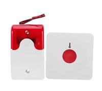 CONGARTENO Bouton D’Appel D’Urgence pour Personnes Âgées Dc12V Système Filaire 2 Boutons de Commande à Clé Alarme Sonore et Lumineuse pour Salle de Bain Dispositif de Sécurité et