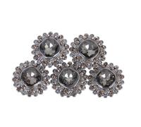 CONGARTENO Boutons de Couture Strass en Alliage de Zinc Lot de 5 pour Manteaux et Pulls, Accessoires Solide pour Vêtements, Fixation Solide pour Atelier de Couture