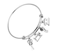 CONGARTENO Bracelet à Coudre Femme Manchette Acier Inoxydable Résistant Aux Uv Imperméable Pour Couturières Passionnées Usage Quotidien Taille Extensible