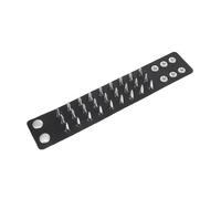 CONGARTENO Bracelet à Trois Rangées à Rivets En Cuir Synthétique Noir, Style Punk, Accessoire Unisexe Pour Tenue De Fête, Taille Ajustable, Design Créatif