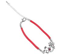 CONGARTENO Bracelet Dragon du Zodiaque Rouge Tressé Corde Douce Chance Femme Nouvel An Amulette Pierre Rose Taille Unique