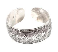 CONGARTENO Bracelet Ouvert Rétro pour Femme Large Manchette Sculptée Épais Élégant et Durable Style pour Sorties et Travail