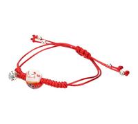 CONGARTENO Bracelet Tressé Chat Ajustable en Corde Rouge, Bijou D'amitié Féminin, Accessoire Mode Léger pour Poignets Unisexes, Présent Décontracté et Quotidien