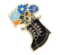 CONGARTENO Broche à Vêtements Femme Décorative en Métal, Épingle Fleur Bottes Noires, Accessoire Mode pour Manteau, Paquet et Châle, Taille Moyenne, Usage Quotidien et Occasions Spéciales
