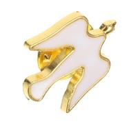 CONGARTENO Broche Émaillée Blanche Paix Amour Épingle Commémorative Religieuse Accessoire Église Foi Chrétienne