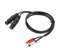 CONGARTENO Câble Audio Rca vers Double Xlr Transfert de Signal Haute Interférence pour Équipement Audio Console et Amplificateur