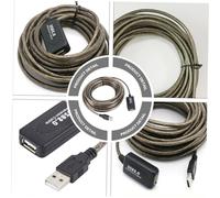 CONGARTENO Câble USB Rallonge Amplifiée avec Amplificateur de Signal pour Extension Réseau sans Fil Câble USB Prolongateur Haute Vitesse Compatible PC