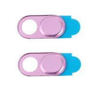CONGARTENO Cache Webcam en Alliage D'aluminium Doré 2pcs Facile à Poser Retirer pour Ordinateur Portable Tablette Protection Caméra Extérieure Élégante
