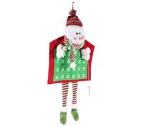 CONGARTENO Calendrier Mural de Noël Suspendu Tissu à Motif Bonhomme de Décoration Festive pour Porte et Mur Ornement de Compte à Rebours de Accessoire Décoratif de Noël Polyvalent