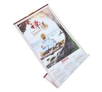 CONGARTENO Calendrier Mural Suspendu Année Serpent Calendrier Traditionnel Décoratif avec Impression Claire et Espace Décriture Pratique pour Maison Bureau