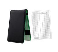 CONGARTENO Carnet de Score Golf PU Noir Compact avec Pochette Compatible Cartes Standard Protège Score et Pratique pour Enregistrement des Points et Parties