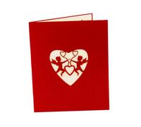 CONGARTENO Carte de Vœux 3d Cœur 13x15,5 Cm en Papier Spécial Carte Bénédiction Affectueuse pour Saint-valentin Amour Créatives Message Sincère 1 Pièce
