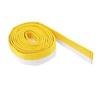 CONGARTENO Ceinture d'arts Martiaux en Coton 280 Cm, Blanche et Jaune, Ceinture de Grade Polyvalente pour Taekwondo, Judo, Karaté et Aïkido, Équipement D'entraînement Confortable pour Garçon