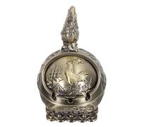 CONGARTENO Cendrier Vintage Zinc avec Couvercle Design Sphère Embossé Coq Coupe-Vent pour Patio et Intérieur Cendrier Minimaliste Décoratif pour Salon et Bureau