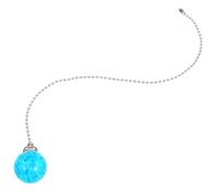 CONGARTENO Chaînette Décorative pour Ventilateur de Plafond en Verre et Métal, Effet Brillant et Éclatant, Lot de 2 Pièces, Pendentif Boule en Cristal Vintage pour Bureau et Lustre