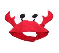 CONGARTENO Chapeau Crabe Ajustable Rouge pour Femmes et Garçon Fille Accessoire Cosplay Tissu Non Tissé pour Halloween Carnaval et
