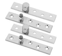 CONGARTENO Charnières Pivotantes en Acier Inoxydable 2 Pièces, Charnière Centrale Excentrique Pivotante à 360 Degrés pour Porte en Bois, Taille Moyenne, Finition Brossée Résistante,