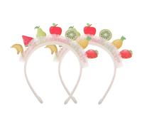 CONGARTENO Children's Tropical Fruit Headband Lightweight Mesh Lace With Sequin Decorations For Summer Hawaiian Luau Party Accessories