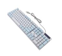 CONGARTENO Clavier Mécanique Filaire RGB Blanc et Bleu Pavé Numérique Gaming Rétroéclairé Clavier USB-C Effets Lumineux Variés pour PC Portable et Bureau