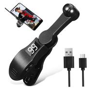 CONGARTENO Clicker Écran Automatique Portable pour Téléphone Vitesse Réglable avec Affichage Compatible Gaming et Streaming Fonctionnement Rapide sans Logiciel Design Pliable Noir B