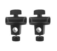 CONGARTENO Clips de Fixation pour Bras de Microphone 2pcs Noirs en Abs et Fer, Réutilisables et Faciles à Entretenir, Adaptés pour Scène de Performance Ouverture 15mm