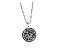 CONGARTENO Collier Acier Inoxydable à Pendentif Étoile à Six Branches Hip Hop Simple Confortable et Facile à Porter pour Hommes et Femmes