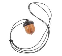 CONGARTENO Collier De Gland En Bois D’ébène Naturel Pendentif Gland Coffret Gawu Pendule Long Réglable Pour Fabrication De Bijoux Et Décoration D’automne