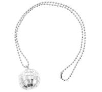 CONGARTENO Collier Disco Boule à Facettes Vintage Lumineux pour Fête et Soirée Danse Accessoire Suspendu Original pour Femmes