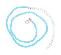 CONGARTENO Collier Femme Bleu Perles de Rocaille Simple et Créatif Chaîne Clavicule Colorée Élégant pour Fête et